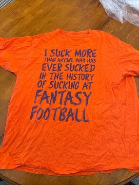 Bold Orange Short-Sleeve Fantasy Football Tee xxl